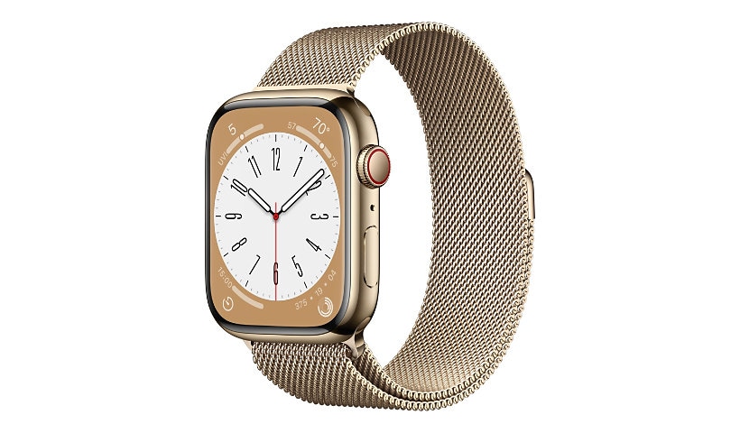 Apple Watch Series 8 GPS + Cellular 45mm - Gold/Steel - Milanese Loop
