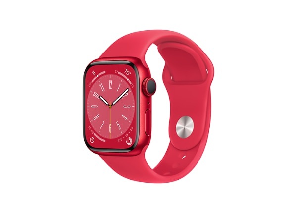 Apple Watch Series 8 (GPS) (PRODUCT) RED - red aluminum - smart watch with sport band - red - 32 GB