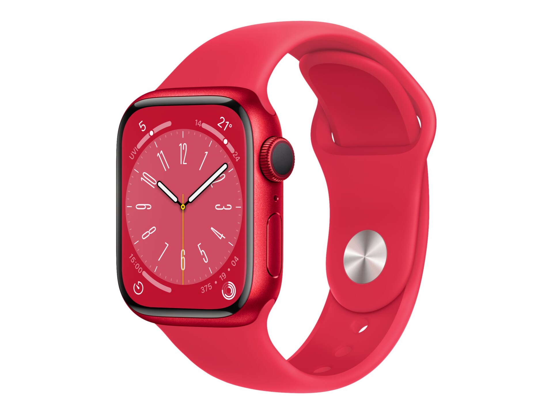 Apple Watch Series 7 [GPS 41mm] Smart Watch w/ (Product) RED Aluminum Case  with (Product) RED Sport Band. Fitness Tracker, Blood Oxygen & ECG Apps