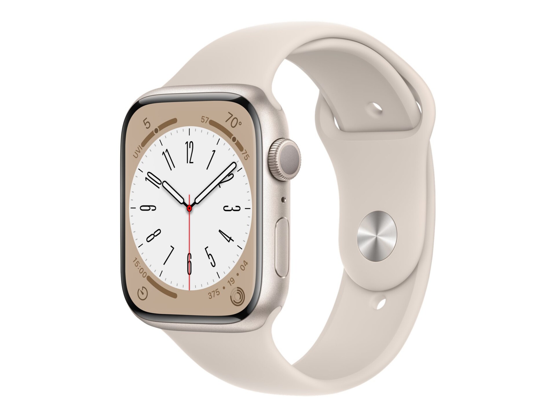 Apple Watch Series 8 (GPS) - starlight aluminum - smart watch with sport band - starlight - 32 GB