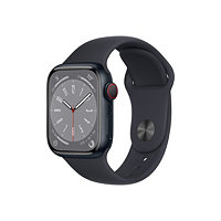 Apple Watch Series 8 (GPS + Cell) 41mm Midnight Aluminum Case w S/M Sport B