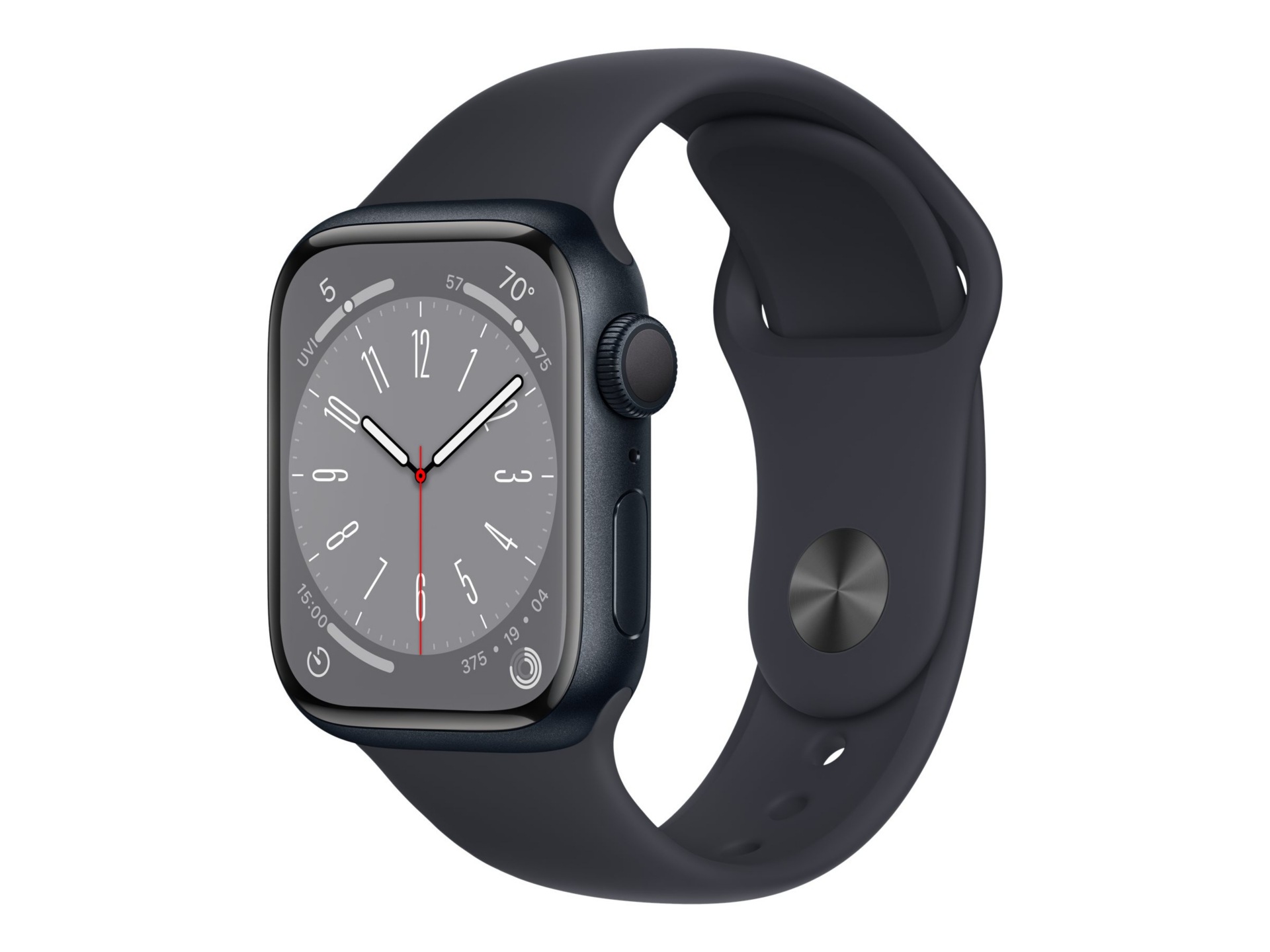 Apple Watch Series 8 (GPS) - midnight aluminum - smart watch with sport band - midnight - 32 GB