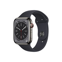 Apple Watch Series 8 GPS +Cellular 45mm - Graphite/Steel - Sport Band - S/M