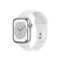 Apple Watch Series 8 (GPS) 41mm Silver Aluminum Case w- M/L Sport Band