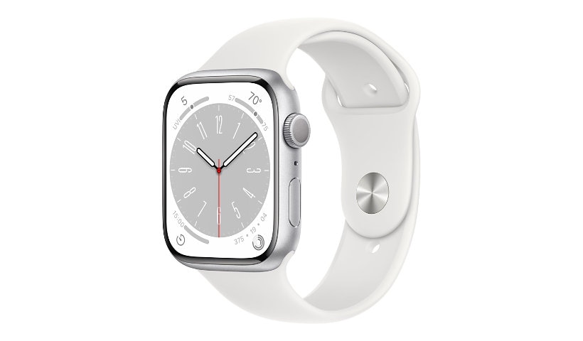 Apple Watch Series 8 - GPS - 45mm - Silver/Aluminum - Sport Band - M/L