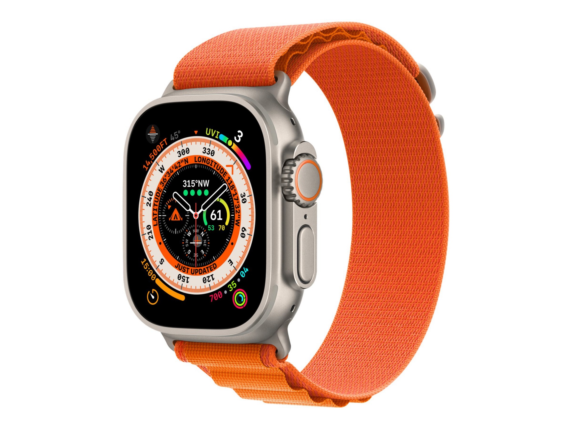 Apple Watch Ultra - titanium - smart watch with Alpine Loop - orange - 32 GB