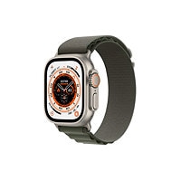 Apple Watch Ultra (GPS+Cell) 49mm Titanium Case w Medium Green Alpine Loop