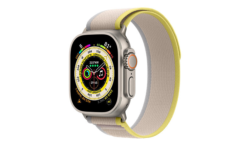 Apple Watch Ultra - titanium - smart watch with Trail Loop - yellow/beige - 32 GB