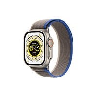 Apple Watch Ultra (GPS + Cellular) - 49mm Titanium Case with M/L Blue/Gray Trail Loop - 32 GB