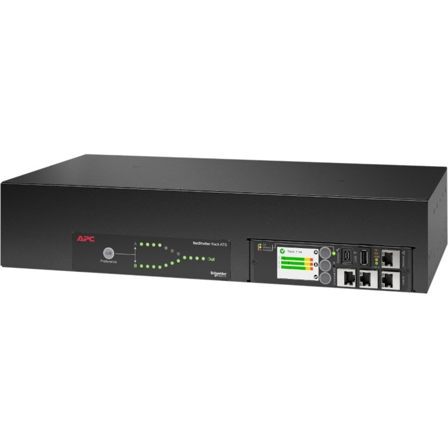 APC Netshelter Rack Automatic Transfer Switch, 2U, 30A, 200/208V, 2 L6-30 I