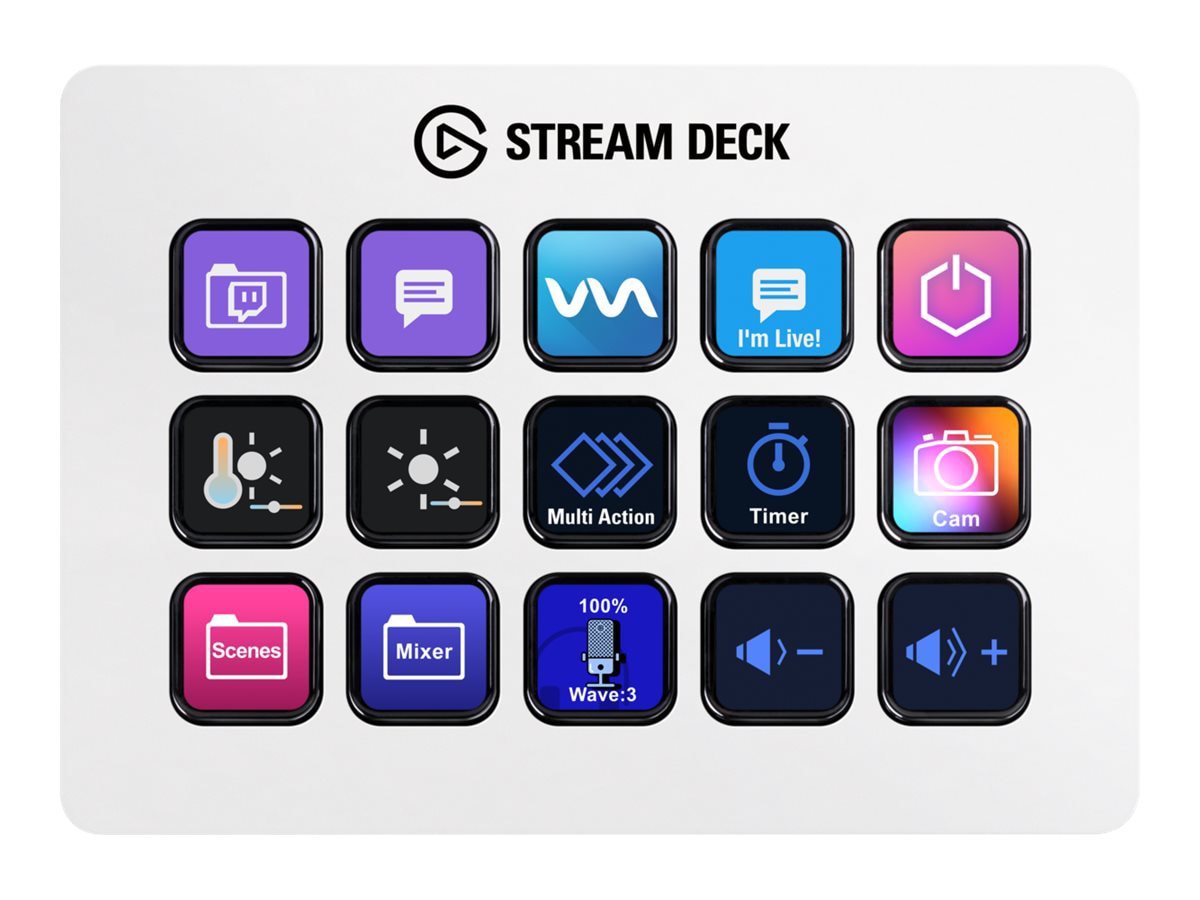 CORSAIR Stream Deck  - keypad - white - 10GBA9911 - Camera & Video  Accessories 