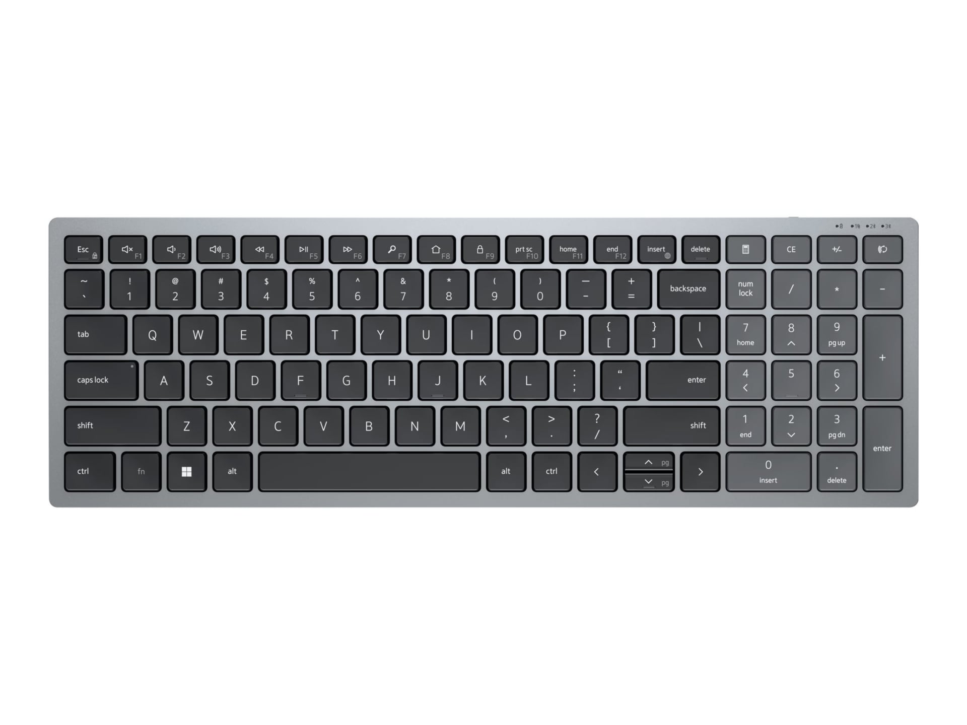 Dell KB740 - keyboard - compact, multi device - QWERTY - English - titan gray