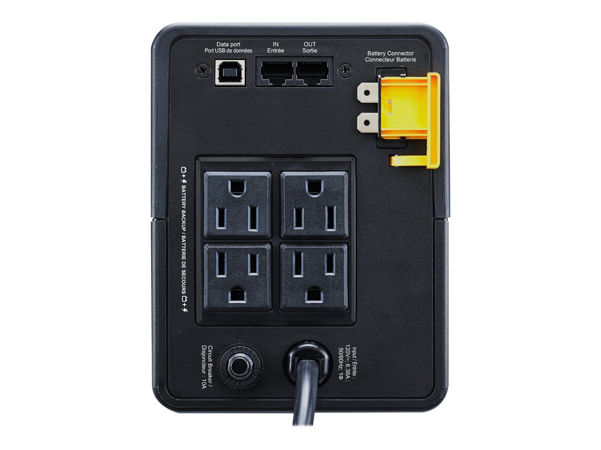 Thumbnail 3 of 14 for APC Back-UPS 750VA 4-Outlet/2-USB Battery Back-Up and Surge Protector