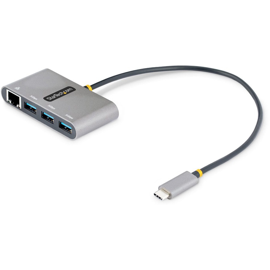 StarTech.com USB-C Hub, 3x USB-A Gigabit Ethernet, USB 3.0 Laptop Hub 5Gbps