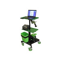 Newcastle Systems LT Series - cart - for notebook / printer / scanner - green & black