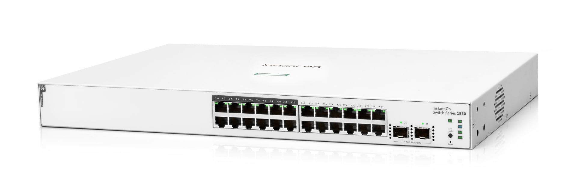 HPE HPE Networking Instant On 1830 24G 12p Class4 PoE 2SFP 195W Switch - sw