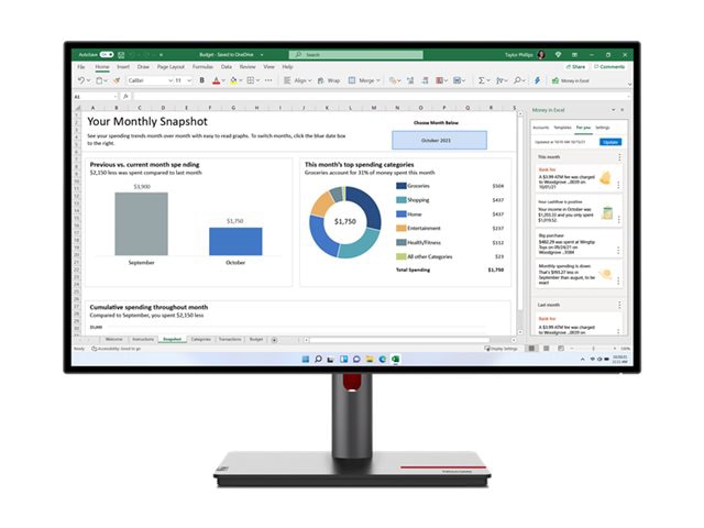 ディスプレイ・モニター本体 LENOVO 63A1GAR1JP ThinkVision P27h-30 thinkvision-p27h-30-monitor-