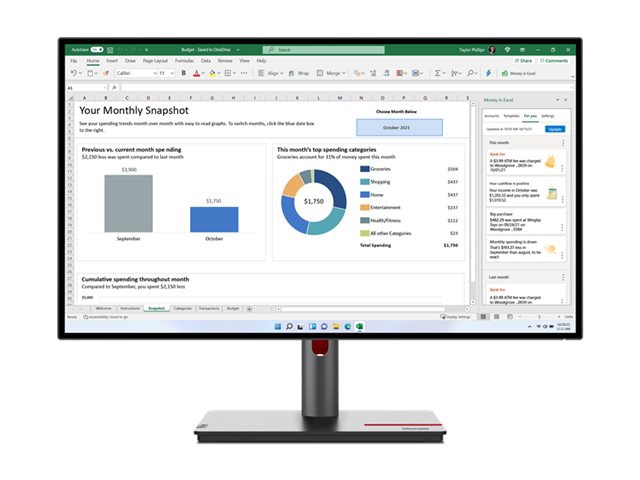 Lenovo ThinkVision P27h-30 - écran LED - QHD - 27"