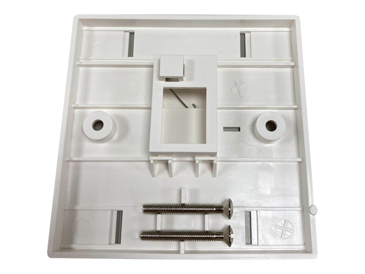 Tripp Lite 1-Port UK-Style Keystone Wall Plate, Unloaded Shuttered Module, Icon Tab, White - modular insert faceplate -