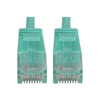 Tripp Lite Cat6a Ethernet Cable Snagless Molded Slim 10G PoE M/M Aqua 1ft