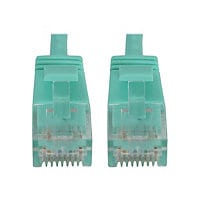 Tripp Lite Cat6a Ethernet Cable Snagless Molded Slim 10G PoE M/M Aqua 2ft