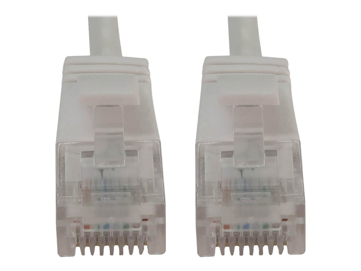 Eaton Tripp Lite Series Cat6a 10G Snagless Molded Slim UTP Ethernet Cable (RJ45 M/M), PoE, White, 2 ft. (0.6 m) -