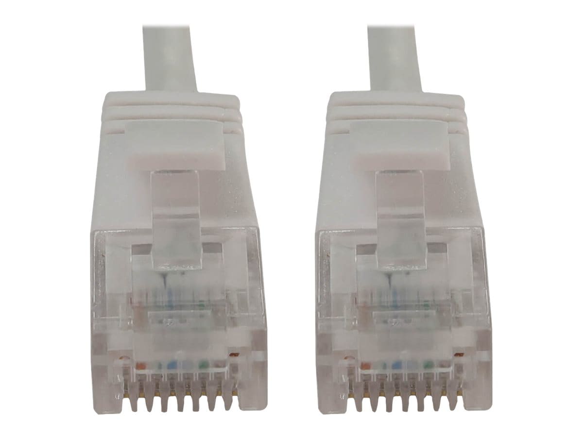 Eaton Tripp Lite Series Cat6a 10G Snagless Molded Slim UTP Ethernet Cable (RJ45 M/M), PoE, White, 3 ft. (0.9 m) -
