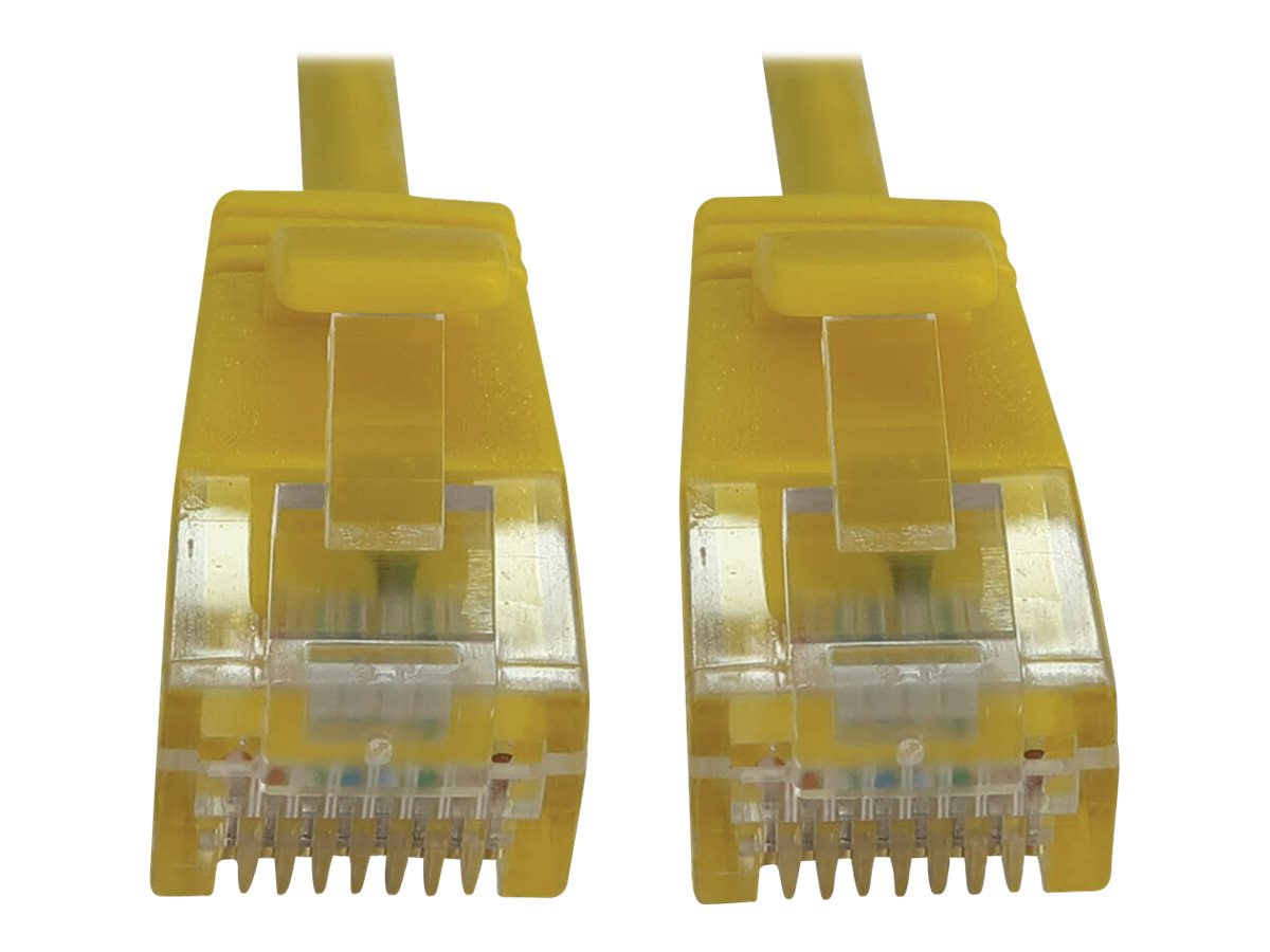 Eaton Tripp Lite Series Cat6a 10G Snagless Molded Slim UTP Ethernet Cable (RJ45 M/M), PoE, Yellow, 3 ft. (0.9 m) -