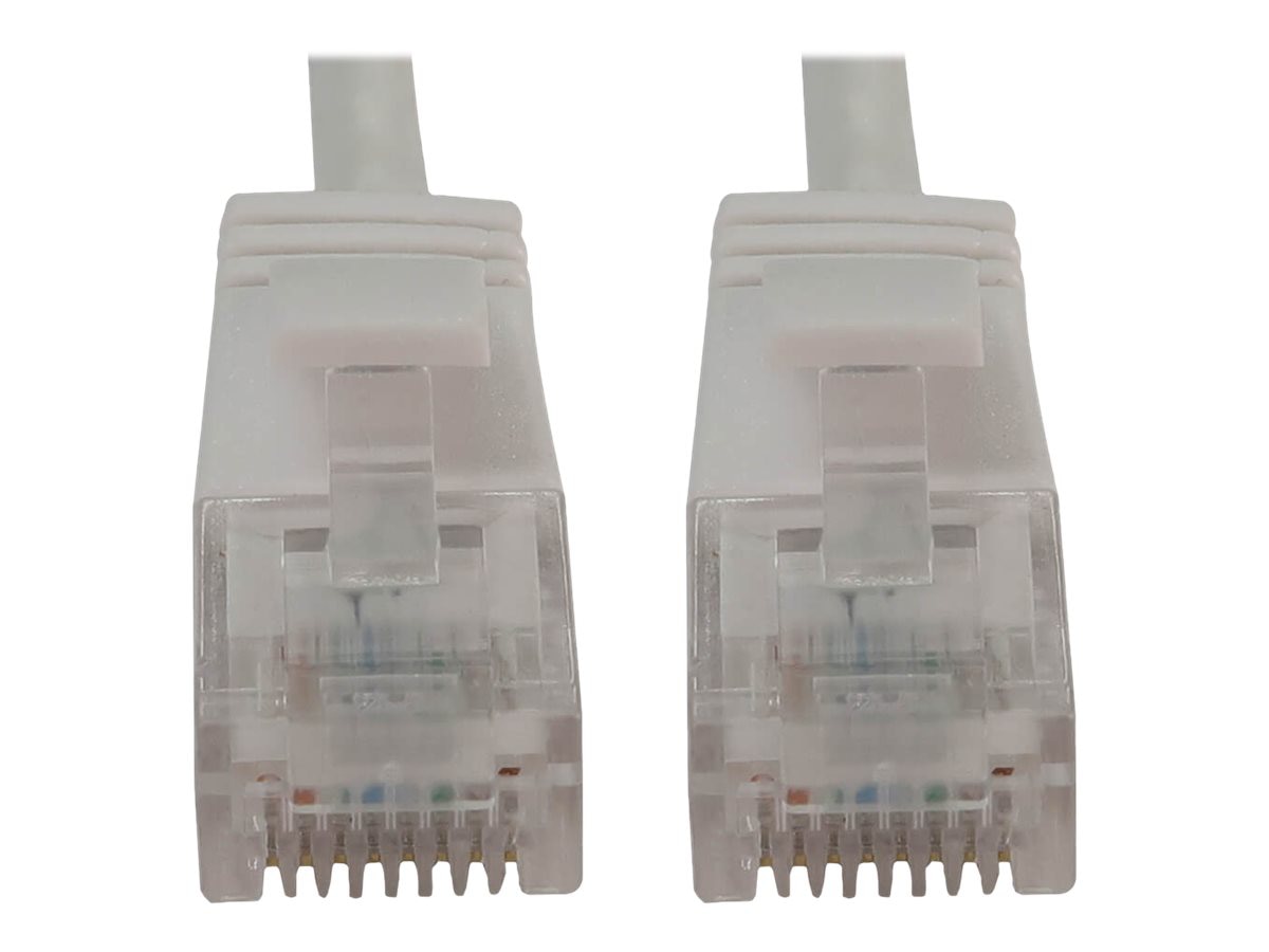 Eaton Tripp Lite Series Cat6a 10G Snagless Molded Slim UTP Ethernet Cable (RJ45 M/M), PoE, White, 5 ft. (1.5 m) -