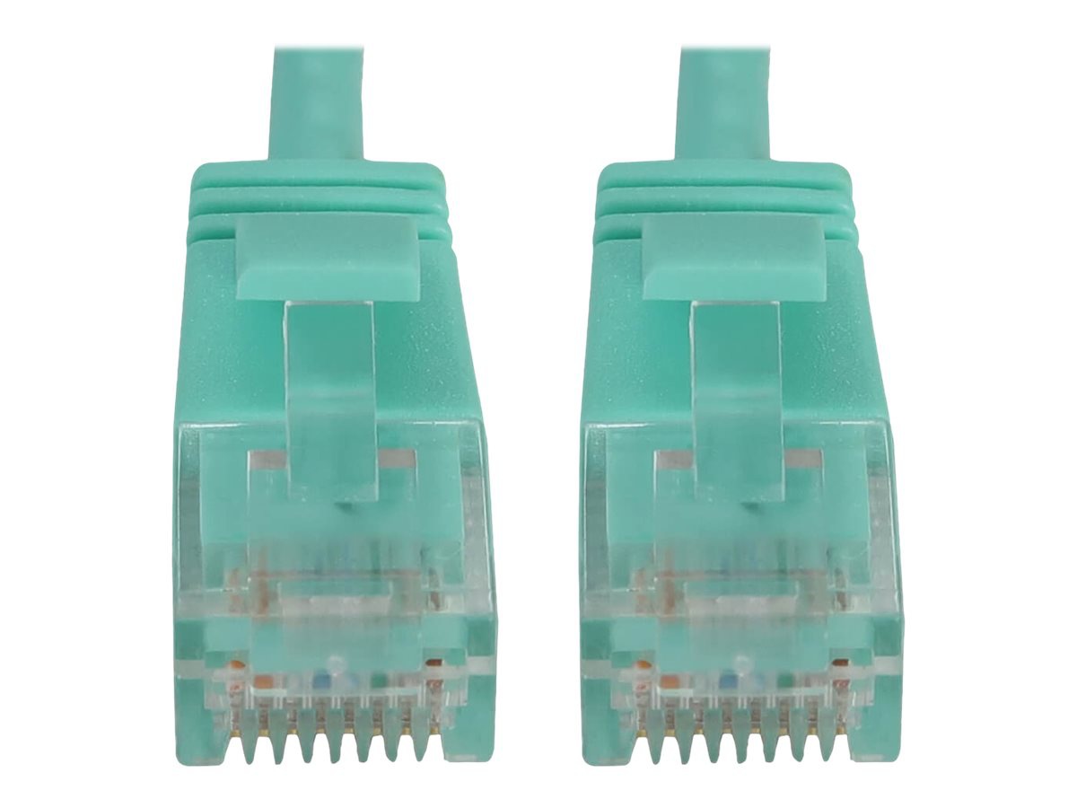 Tripp Lite Cat6a Ethernet Cable Snagless Molded Slim 10G PoE M/M Aqua 10ft