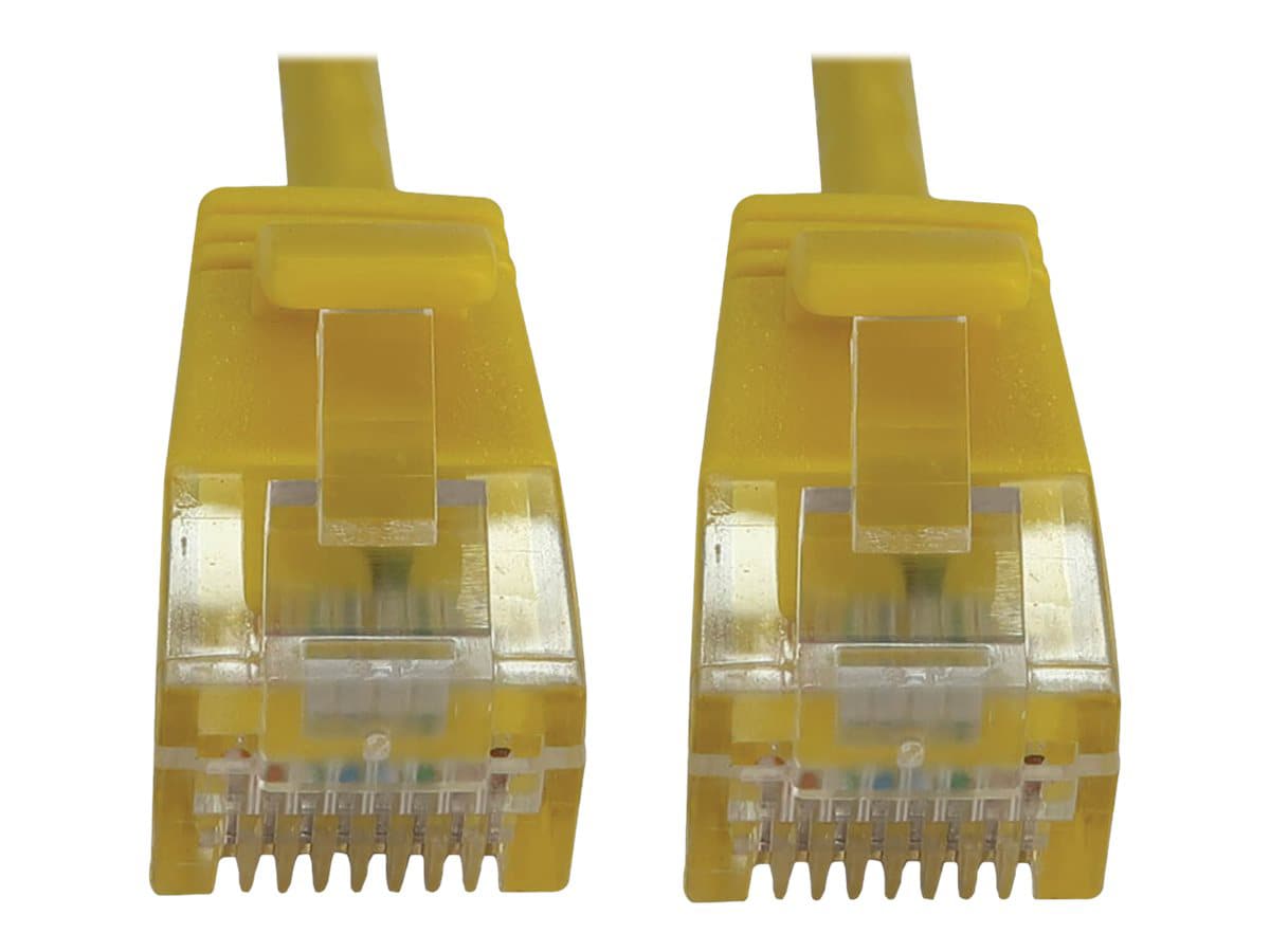 Eaton Tripp Lite Series Cat6a 10G Snagless Molded Slim UTP Ethernet Cable (RJ45 M/M), PoE, Yellow, 20 ft. (6.1 m) -