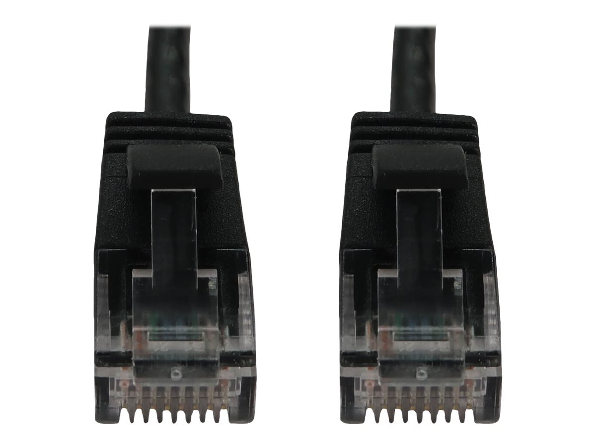 Eaton Tripp Lite Series Cat6a 10G Snagless Molded Slim UTP Ethernet Cable (RJ45 M/M), PoE, Black, 6 in. (15 cm) -