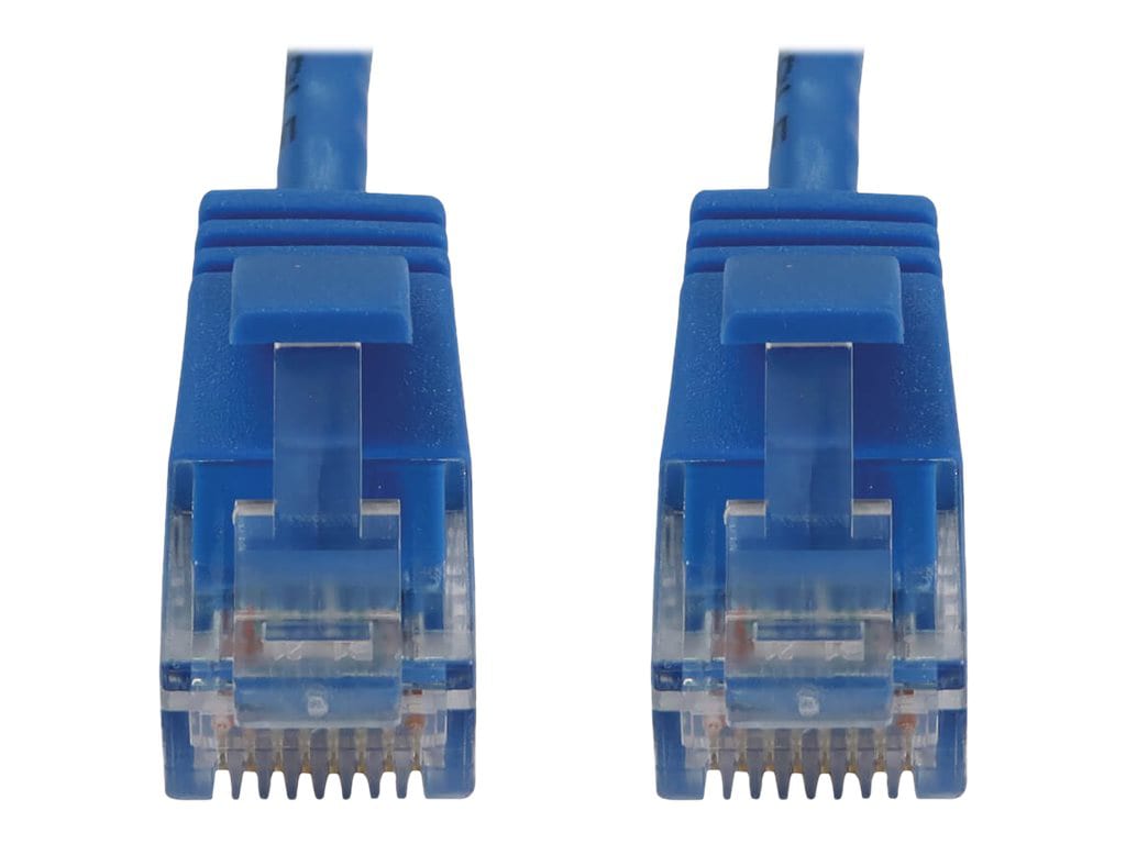 Eaton Tripp Lite Series Cat6a 10G Snagless Molded Slim UTP Ethernet Cable (RJ45 M/M), PoE, Blue, 6 in. (15 cm) - network