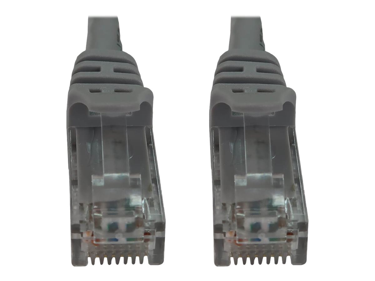 Eaton Tripp Lite Series Cat6a 10G Snagless Molded UTP Ethernet Cable (RJ45 M/M), PoE, Gray, 1 ft. (0.3 m) - network