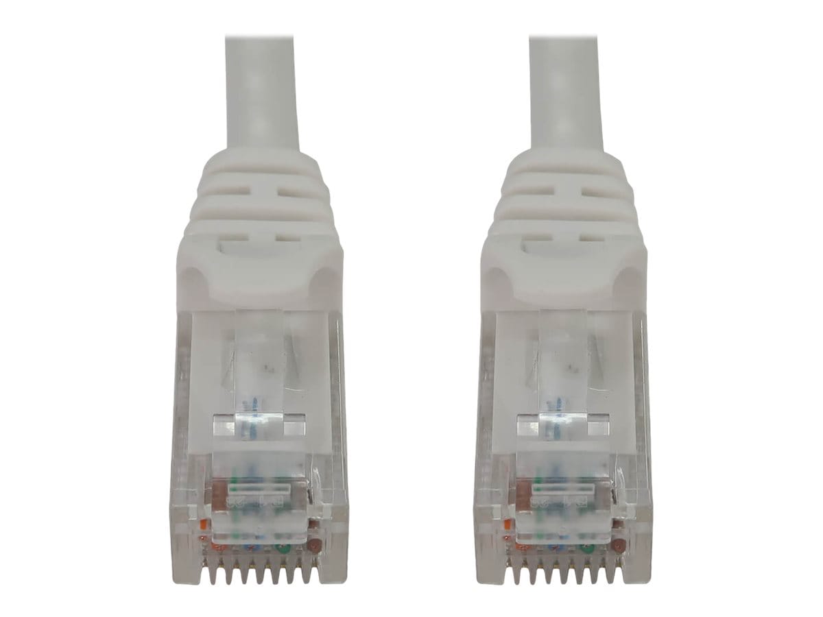 Eaton Tripp Lite Series Cat6a 10G Snagless Molded UTP Ethernet Cable (RJ45 M/M), PoE, White, 1 ft. (0.3 m) - network