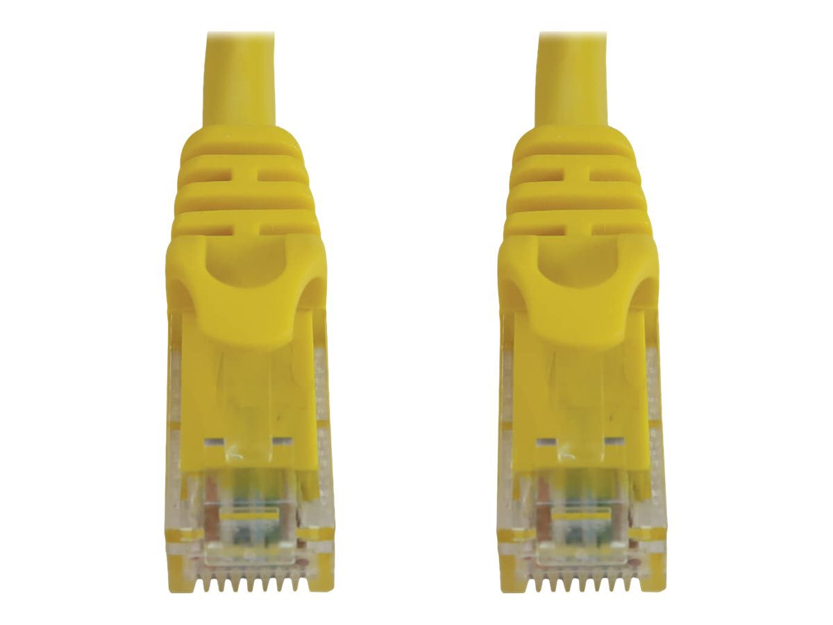 Eaton Tripp Lite Series Cat6a 10G Snagless Molded UTP Ethernet Cable (RJ45 M/M), PoE, Yellow, 1 ft. (0.3 m) - network