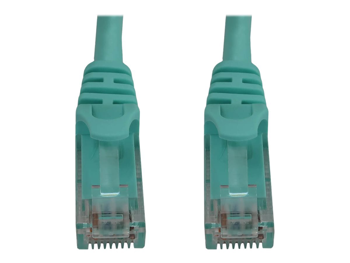 Eaton Tripp Lite Series Cat6a 10G Snagless Molded UTP Ethernet Cable (RJ45 M/M), PoE, Aqua, 6 ft. (1.8 m) - network