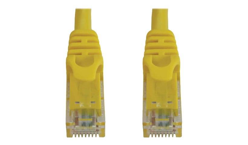 Eaton Tripp Lite Series Cat6a 10G Snagless Molded UTP Ethernet Cable (RJ45 M/M), PoE, Yellow, 7 ft. (2.1 m) - network