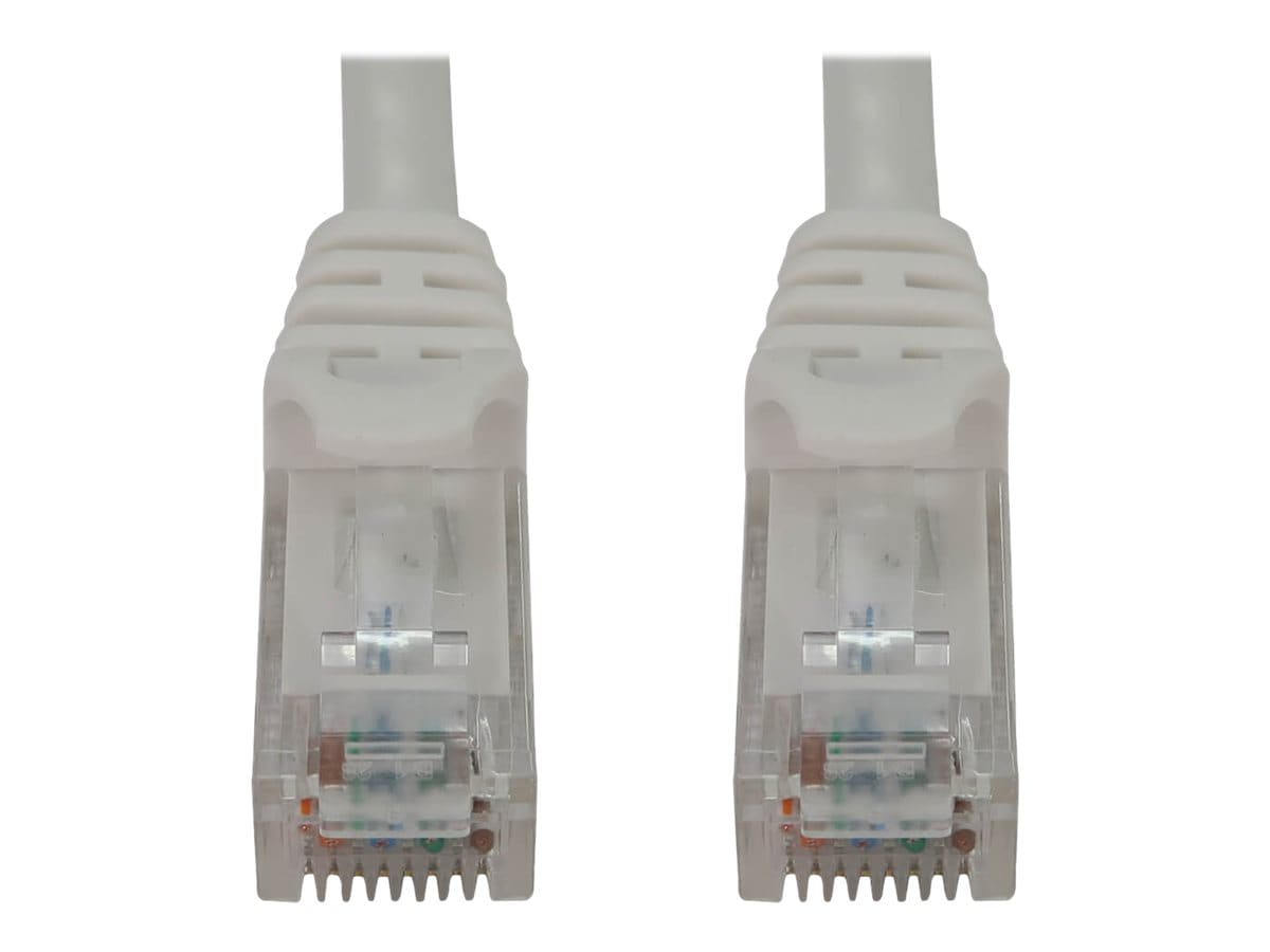 Tripp Lite Cat6a Ethernet Cable Snagless Molded UTP 10G PoE M/M White 25ft