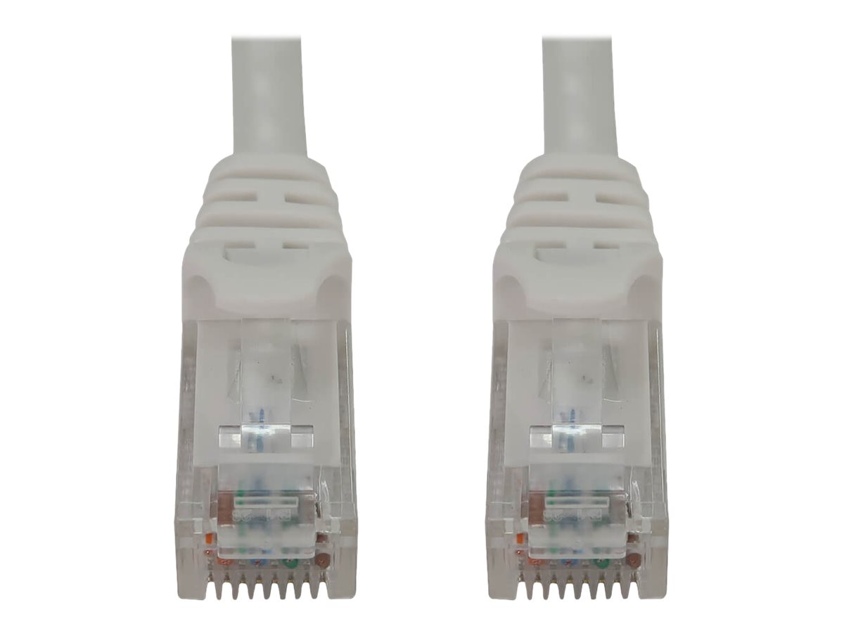 Eaton Tripp Lite Series Cat6a 10G Snagless Molded UTP Ethernet Cable (RJ45 M/M), PoE, White, 50 ft. (15.2 m) - network
