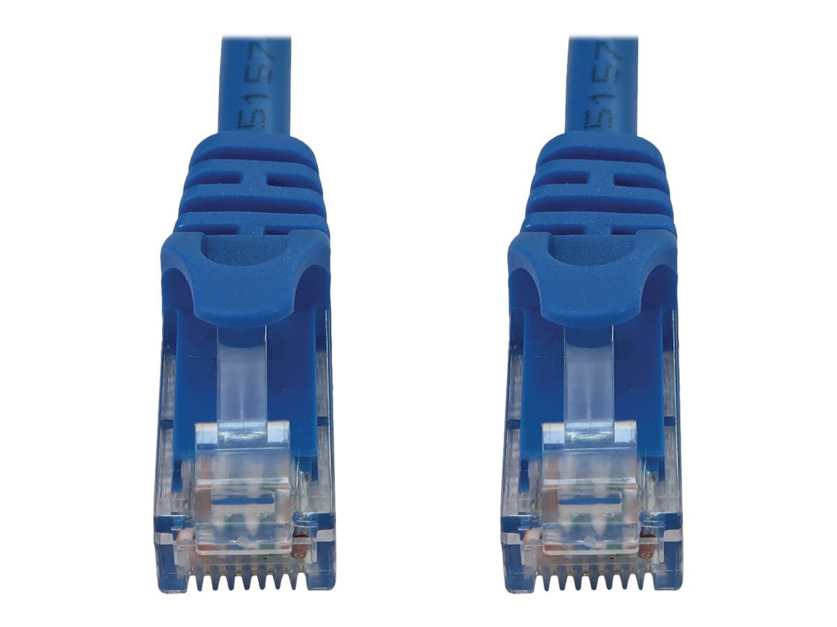 Eaton Tripp Lite Series Cat6a 10G Snagless Molded UTP Ethernet Cable (RJ45 M/M), PoE, Blue, 6 in. (15 cm) - network