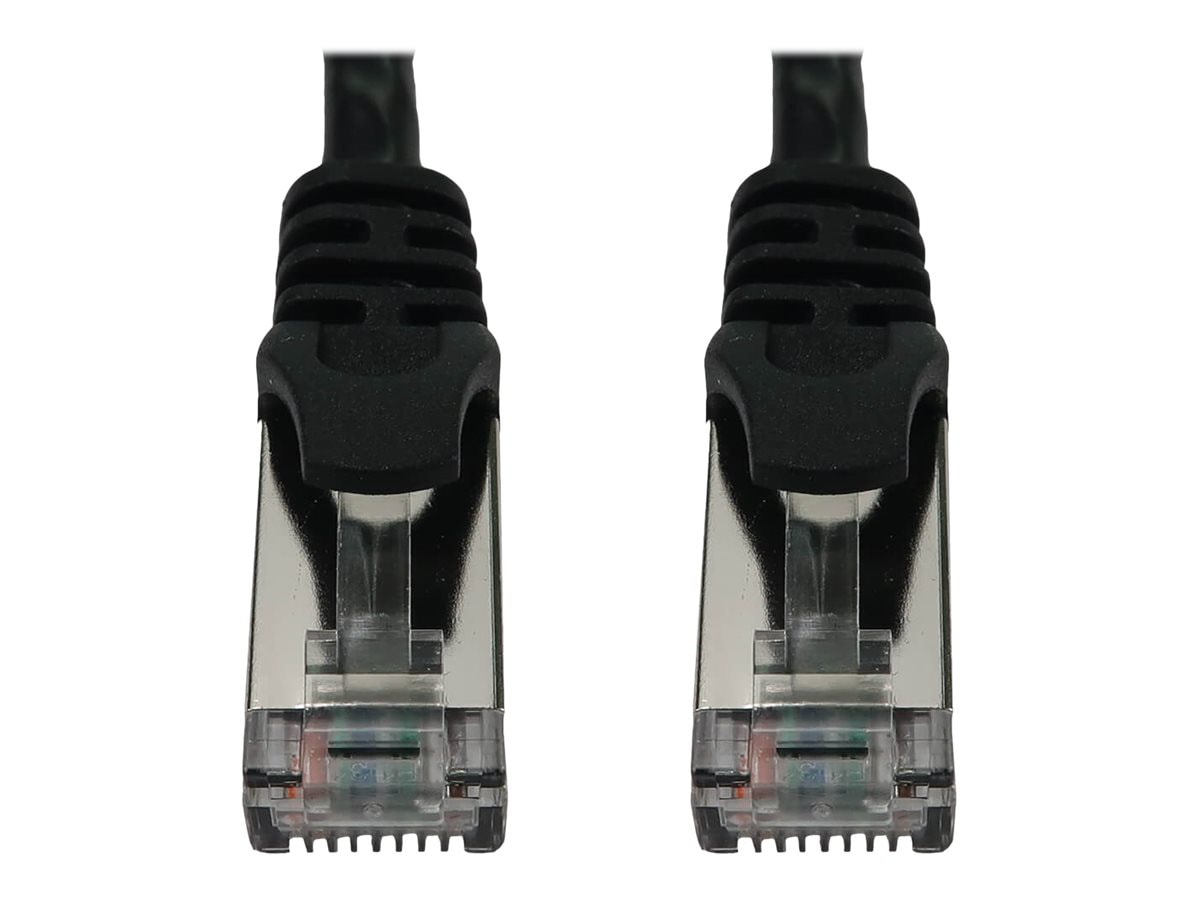 Eaton Tripp Lite Series Cat6a 10G Snagless Shielded Slim STP Ethernet Cable (RJ45 M/M), PoE, Black, 3 ft. (0.9 m) -