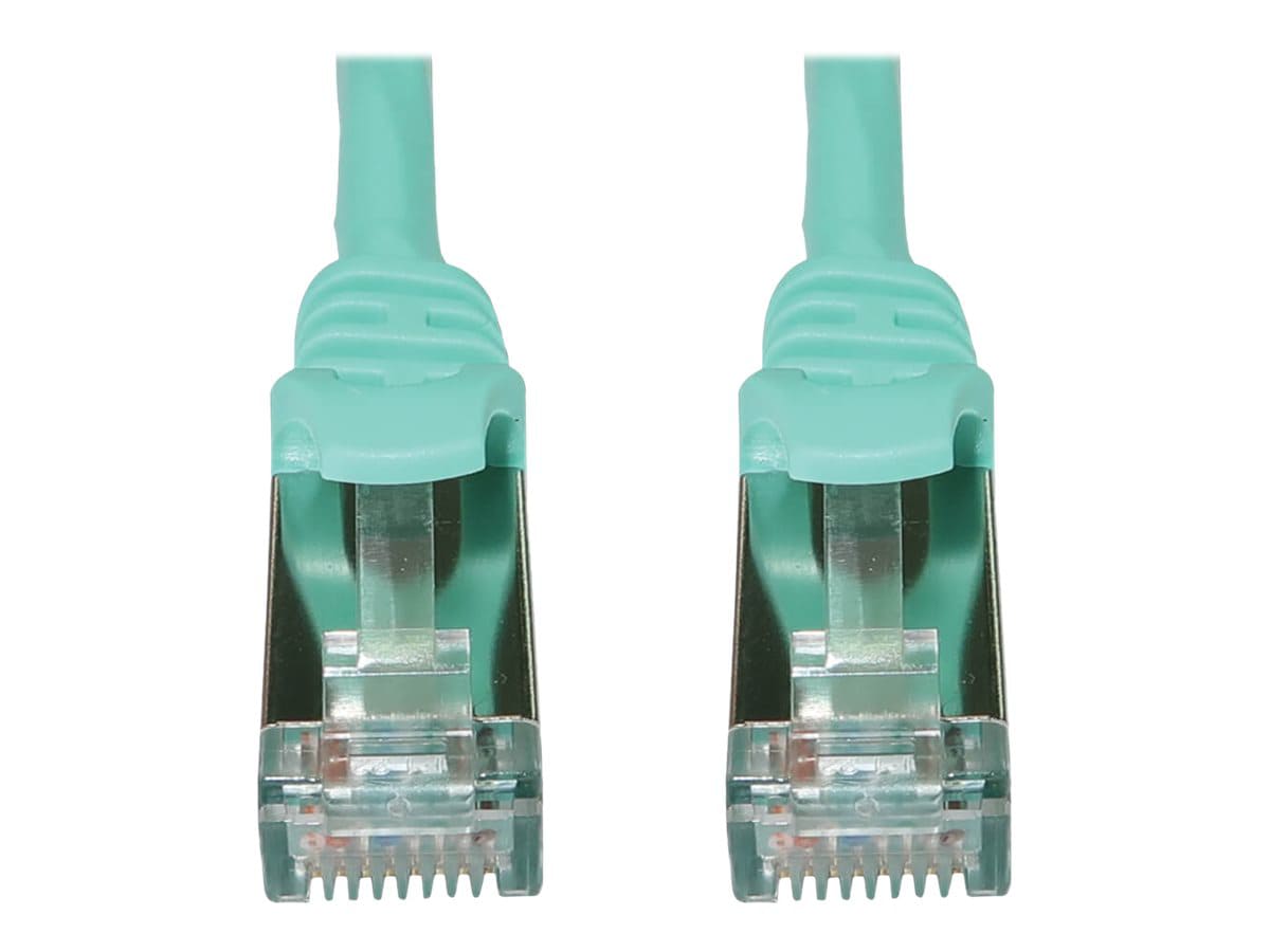 Eaton Tripp Lite Series Cat6a 10G Snagless Shielded Slim STP Ethernet Cable (RJ45 M/M), PoE, Aqua, 5 ft. (1.5 m) -