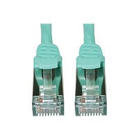 Tripp Lite Cat6a Ethernet Cable Snagless Shielded Slim 10G M/M Aqua 10ft