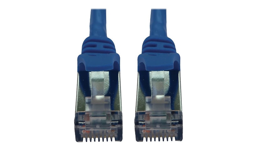 Eaton Tripp Lite Series Cat6a 10G Snagless Shielded Slim STP Ethernet Cable (RJ45 M/M), PoE, Blue, 10 ft. (3.1 m) -