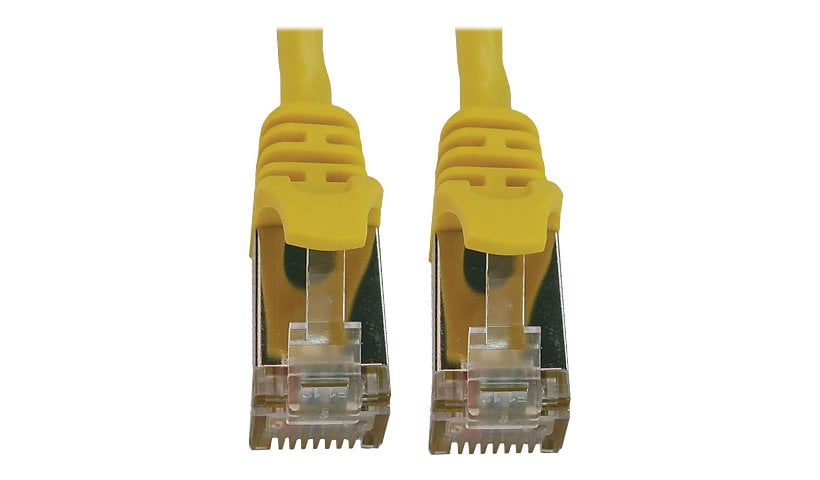 Eaton Tripp Lite Series Cat6a 10G Snagless Shielded Slim STP Ethernet Cable (RJ45 M/M), PoE, Yellow, 10 ft. (3.1 m) -