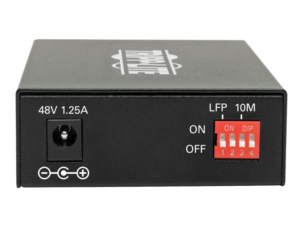 Eaton Tripp Lite Series Gigabit Multimode Fiber to Ethernet Media Converter, PoE+ - International Power Cables,