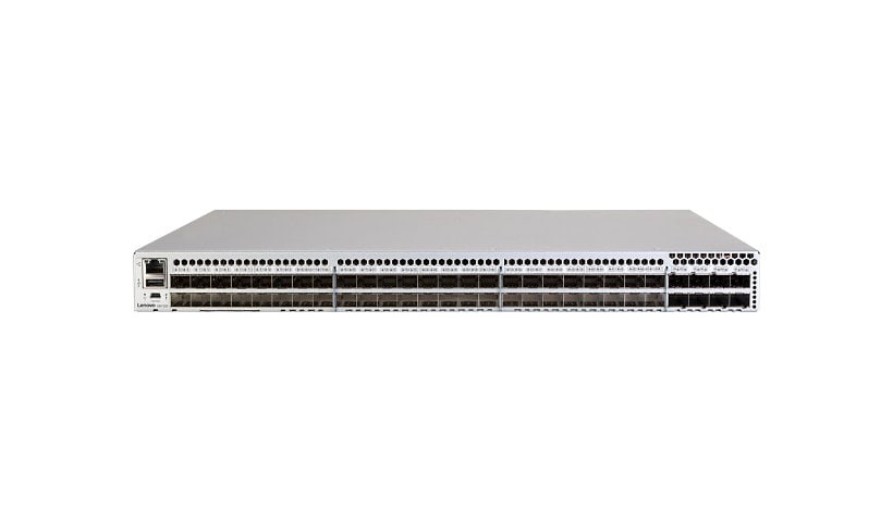 Lenovo ThinkSystem DB720S - switch - 24 ports - managed - rack-mountable - with 24x 32 Gbps SW SFP+ transceiver