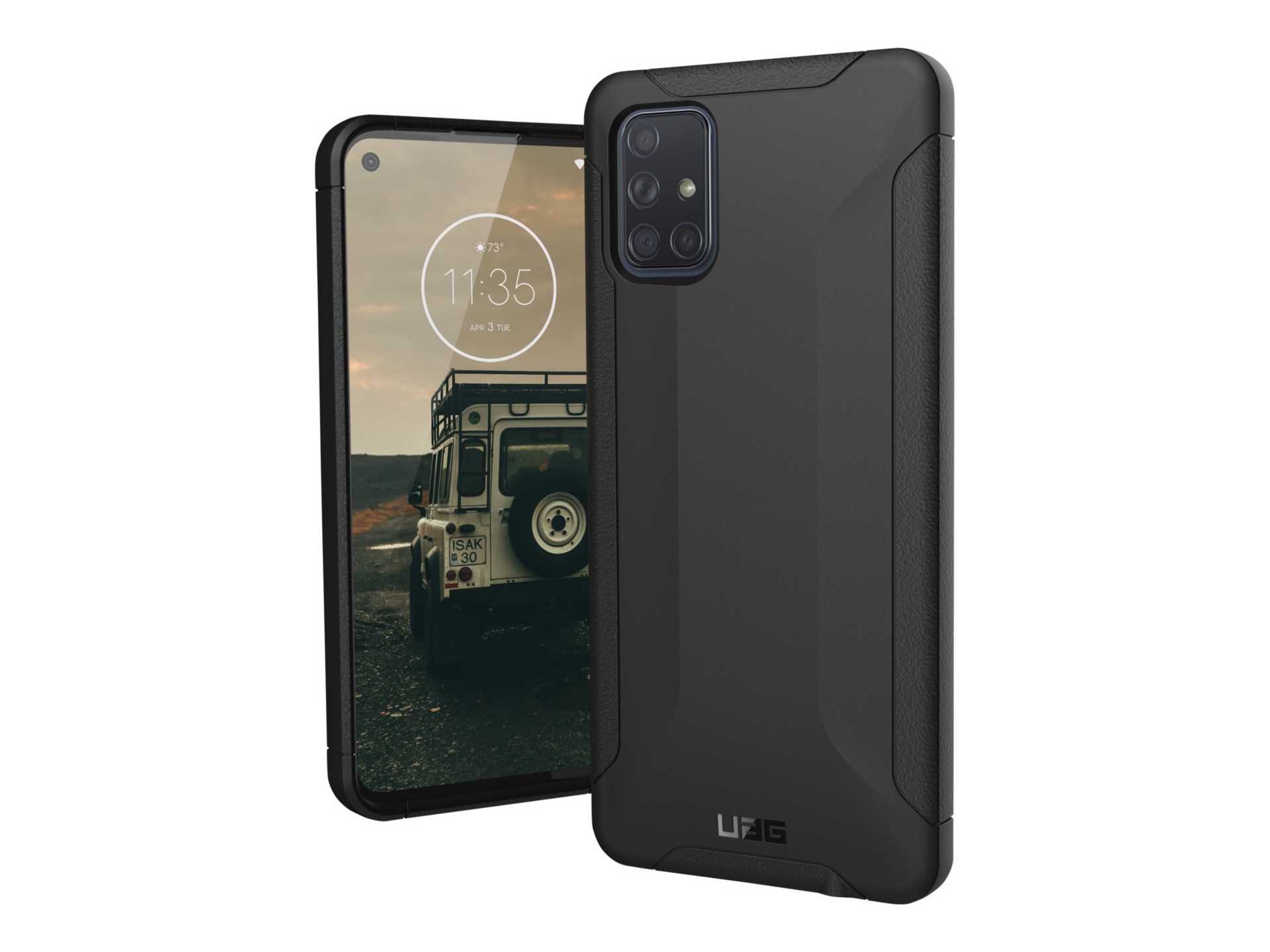 UAG Rugged Case for Samsung Galaxy A71 - Scout Black - back cover for cell phone