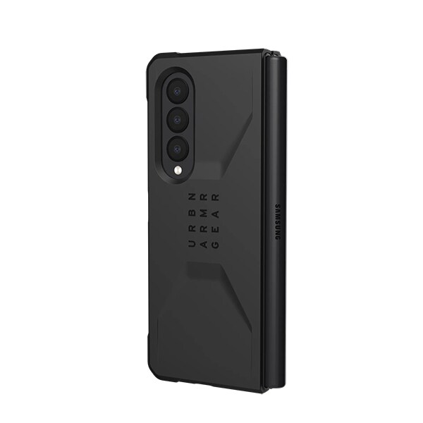 UAG Rugged Case for Samsung Galaxy Z Fold3 5G (2021) (2021) - Civilian Black - back cover for cell phone